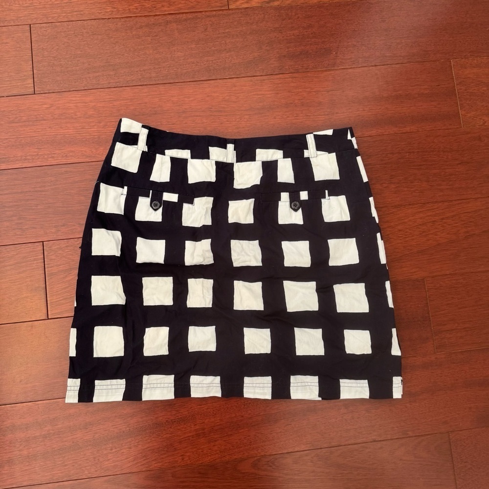 Black and White Checkered Women's Skirt - Picture 4 of 4